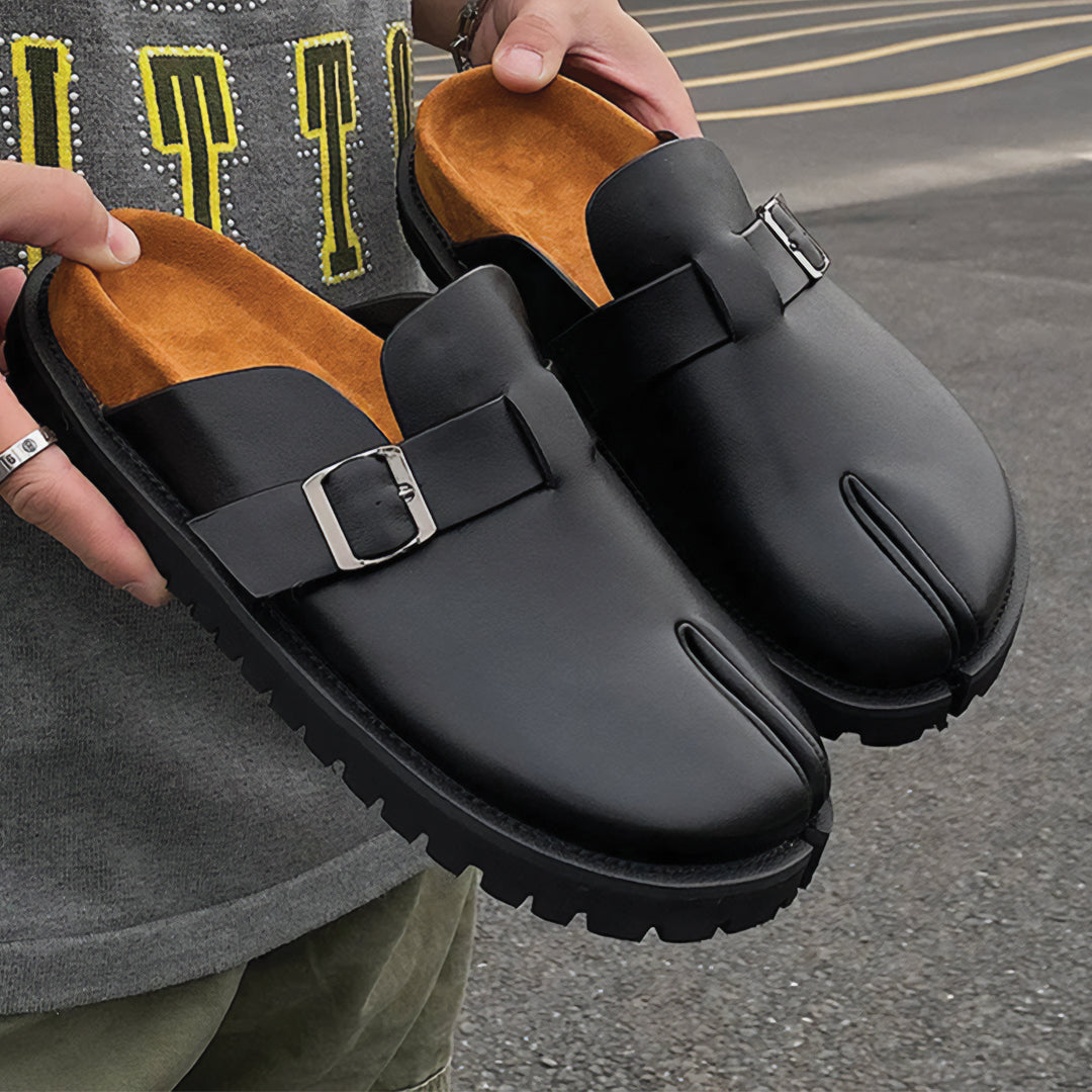 ARIA TABI BUCKLE MULES