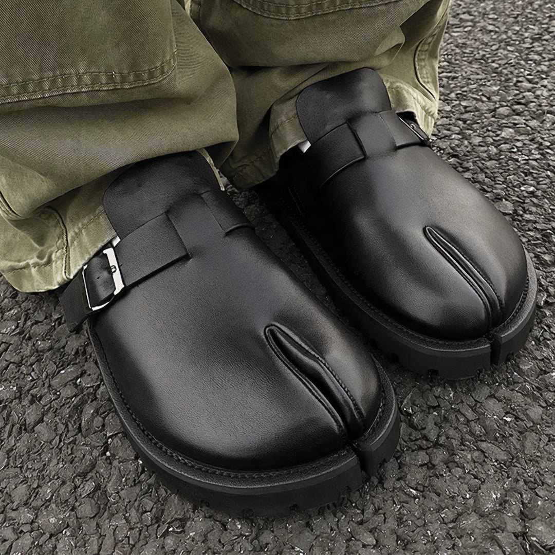 ARIA TABI BUCKLE MULES